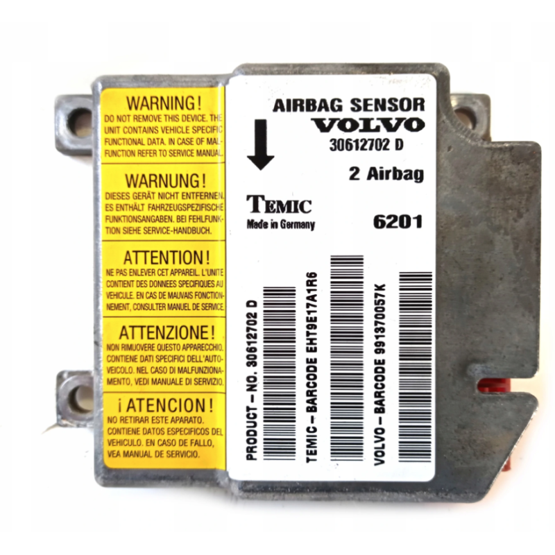 Ecu airbag module volvo v40 s40 30612702d, sale auto spare part on eurl